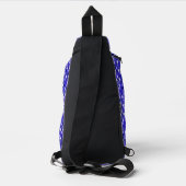 青いモザイク模様 スリングバッグ (裏面)