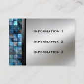 青いモザイク・タイルの名刺 名刺 (裏面)