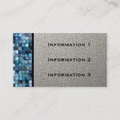 青いモザイク・タイルの名刺 名刺 (裏面)