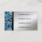 青いモザイク・タイルの名刺 名刺 (裏面)