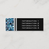 青いモザイク・タイルの専門の名刺 スキニー名刺 (裏面)