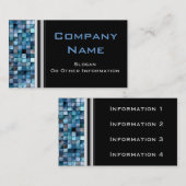 青いモザイク・タイルの専門の名刺 名刺 (正面/裏面)