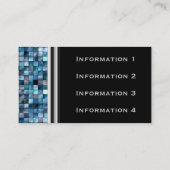 青いモザイク・タイルの専門の名刺 名刺 (裏面)