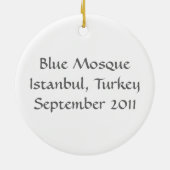 青いモスクのオーナメント セラミックオーナメント (裏面)