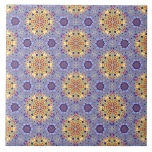 青いモスクのドームの金魚 タイル