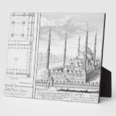 青いモスクの計画と眺め(1609年~16年)、建築 フォトプラーク (側面)