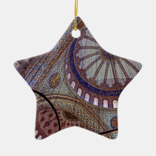 青いモスクイスタンブール セラミックオーナメント (正面)