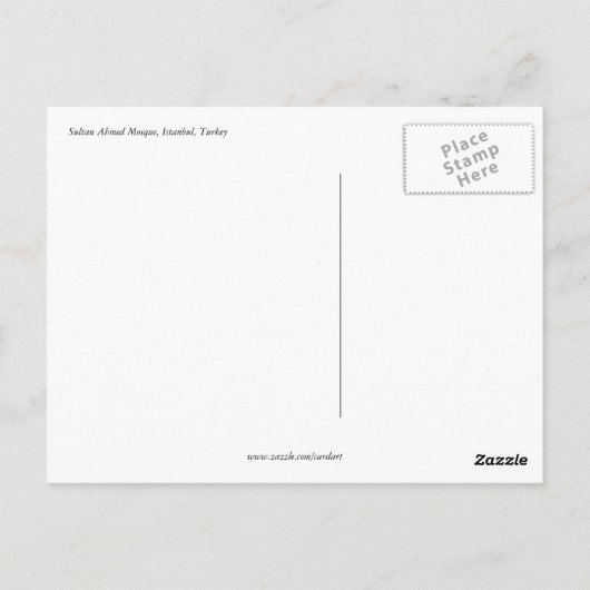 青いモスク ポストカード (裏面)