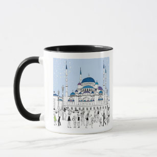 青いモスク マグカップ