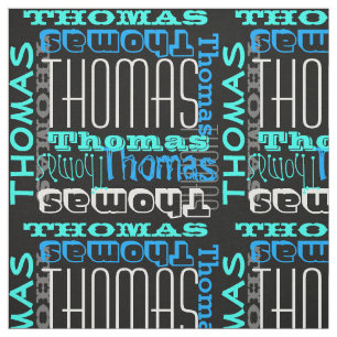 青いモダンな一流のコラージュの子供か男の子 ファブリック