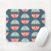 青いモダンな貝 マウスパッド (マウス)