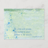 青いモダンクリスマスツリー家族の写真はがき シーズンポストカード (裏面)