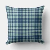 青いモダンセージ緑の草原 クッション (裏面)