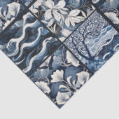 青いモダンタイルの切り離し 薄葉紙 (詳細)