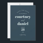 青いモダントレンディー写真の保存日付 セーブザデート<br><div class="desc">青モダン色トレンディー写真Save the Dateはモダンタイプの組み合わせはっきりした、色モダンと、背面の完全な写真を備えている。</div>