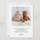 青いモダンバンティング国旗こんにちは 招待状 (裏面)