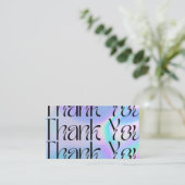 青いモダンメサイケデリックディア挿入 名刺 (スタンド正面)