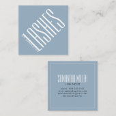 青いモダンラッシュシンタイポグラフィ スクエア名刺 (正面/裏面)