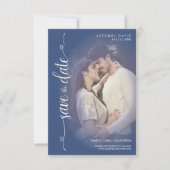 青いモダン写真の透明効果婚約した (正面)