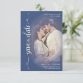 青いモダン写真の透明効果婚約した (スタンド正面)