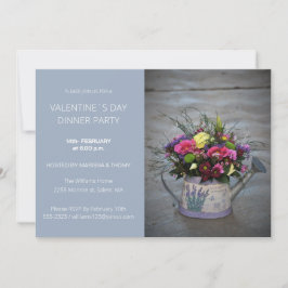 青いモダン写真ディナーパーティーのスクリプト写真 シーズンカード