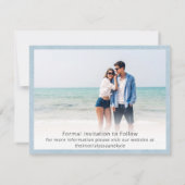 青いモダン写真日付の保存 (裏面)