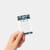 青いモダン幾何学一覧チェックリストカスタム項目 バッジ (手持ち)