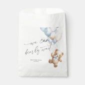 青いモダン男の子のシャワーを待つことができる フェイバーバッグ (正面)