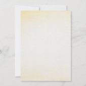 青いモダン花と蝶の詳細カード 招待状 (裏面)