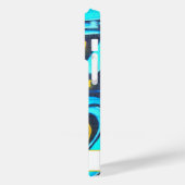 青いモダン落書き Case-Mate iPhoneケース (裏面 / 左)