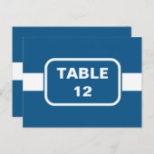 青いモダン表の番号 ポストカード (正面/裏面)