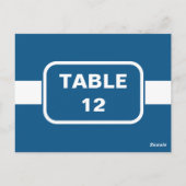 青いモダン表の番号 ポストカード (裏面)