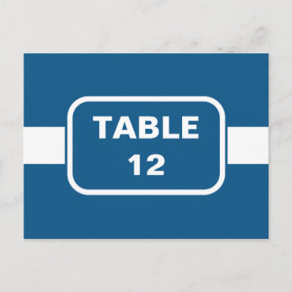 青いモダン表の番号 ポストカード
