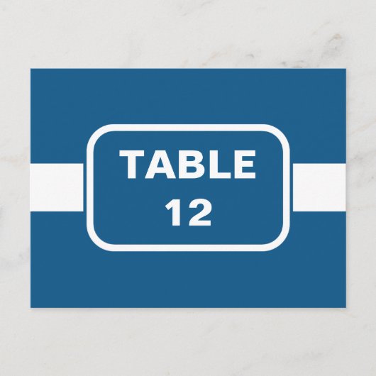 青いモダン表の番号 ポストカード (正面)