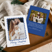 青いモダン鱗片付きフレーム2写真 シーズンカード