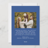 青いモダン鱗片付きフレーム2写真 シーズンカード (裏面)