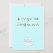 青いモデルのサル男の子の誕生日パーティーの招待状 招待状 (裏面)