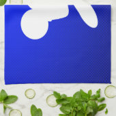 青いモトクロスの鞭 キッチンタオル (折り畳み)