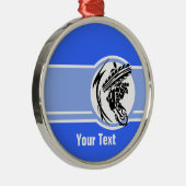 青いモトクロス; 土のバイク メタルオーナメント (右)