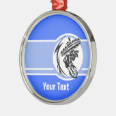 青いモトクロス; 土のバイク メタルオーナメント (左)