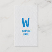 青いモノグラムの財務顧問の名刺 名刺 (正面)