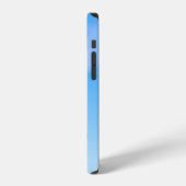 青いモルフォ飛んでいるーの蝶が空に iPhoneケース (左側面)