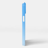 青いモルフォ飛んでいるーの蝶が空に iPhoneケース (右側面)