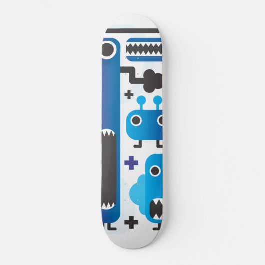 青いモンカッコいいスターグラフィックスのスケートボード スケートボード (正面)
