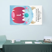 青いモンスターの強打の誕生会 横断幕 (トレードショー)