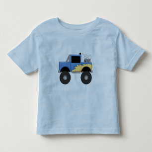 青いモンスタートラックのTシャツおよびギフト トドラーTシャツ