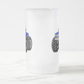 青いモンスタートラック フロストグラスビールジョッキ (中央)