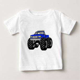 青いモンスタートラック ベビーTシャツ