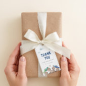 青いモンスター・トラックの誕生日 ギフトタグ