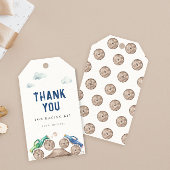 青いモンスター・トラックの誕生日 ギフトタグ